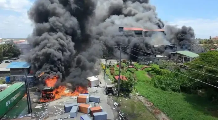 The residence of the Double Day Hotel owner was set ablaze on Thursday