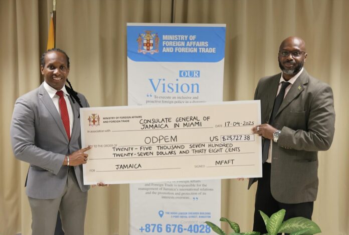 Jamaican Diaspora donation