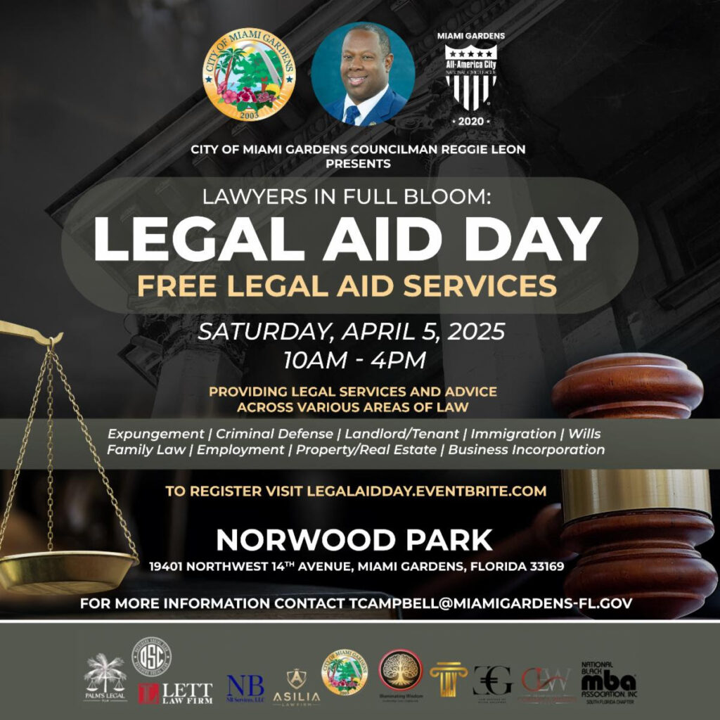 Miami Gardens to host free Legal Aid Day for residents
