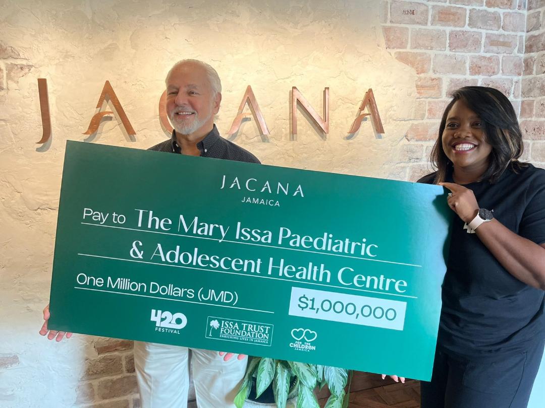 JACANA donates proceeds from 420 Festival to Mary Issa Pediatric Health Centre in St. Ann