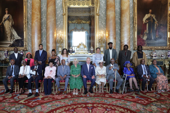 King Charles and Queen Camilla with the Windrush members