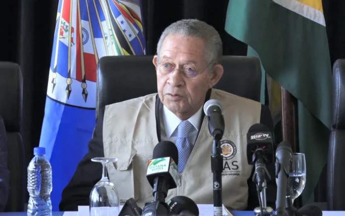 Chief of Mission of the OAS, Bruce Golding [Photo: News Room]