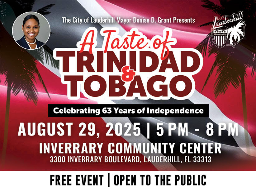 Lauderhill to host ‘A Taste of Trinidad & Tobago’ for Independence celebration