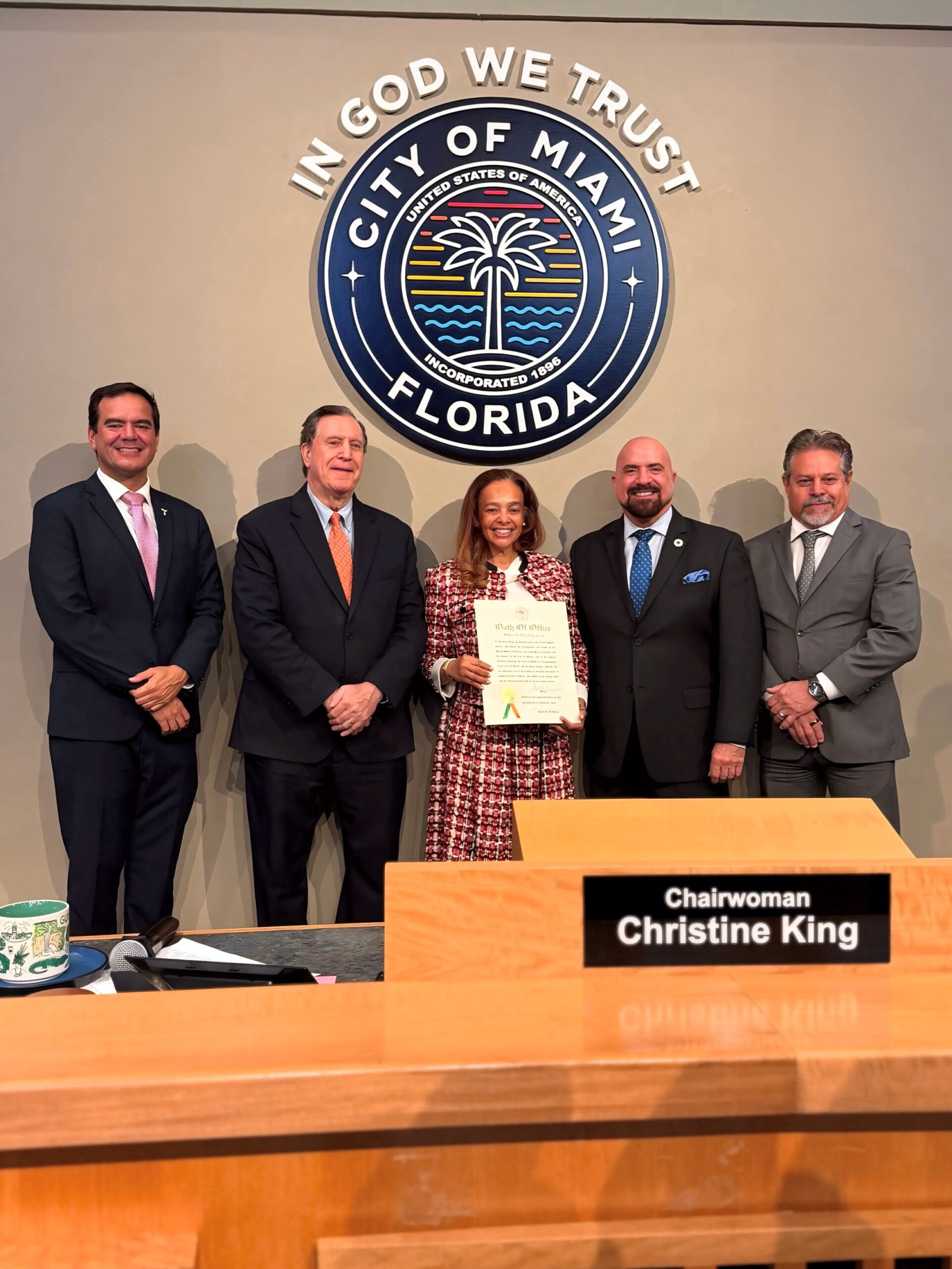 Guyanese-American Christine King sworn in for second term as Miami Commissioner