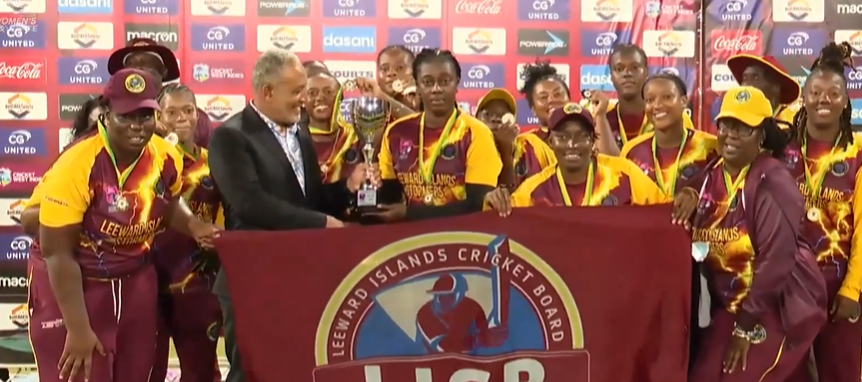 Leeward Islands Women lift first-ever T20 Blaze Trophy amid rain drama