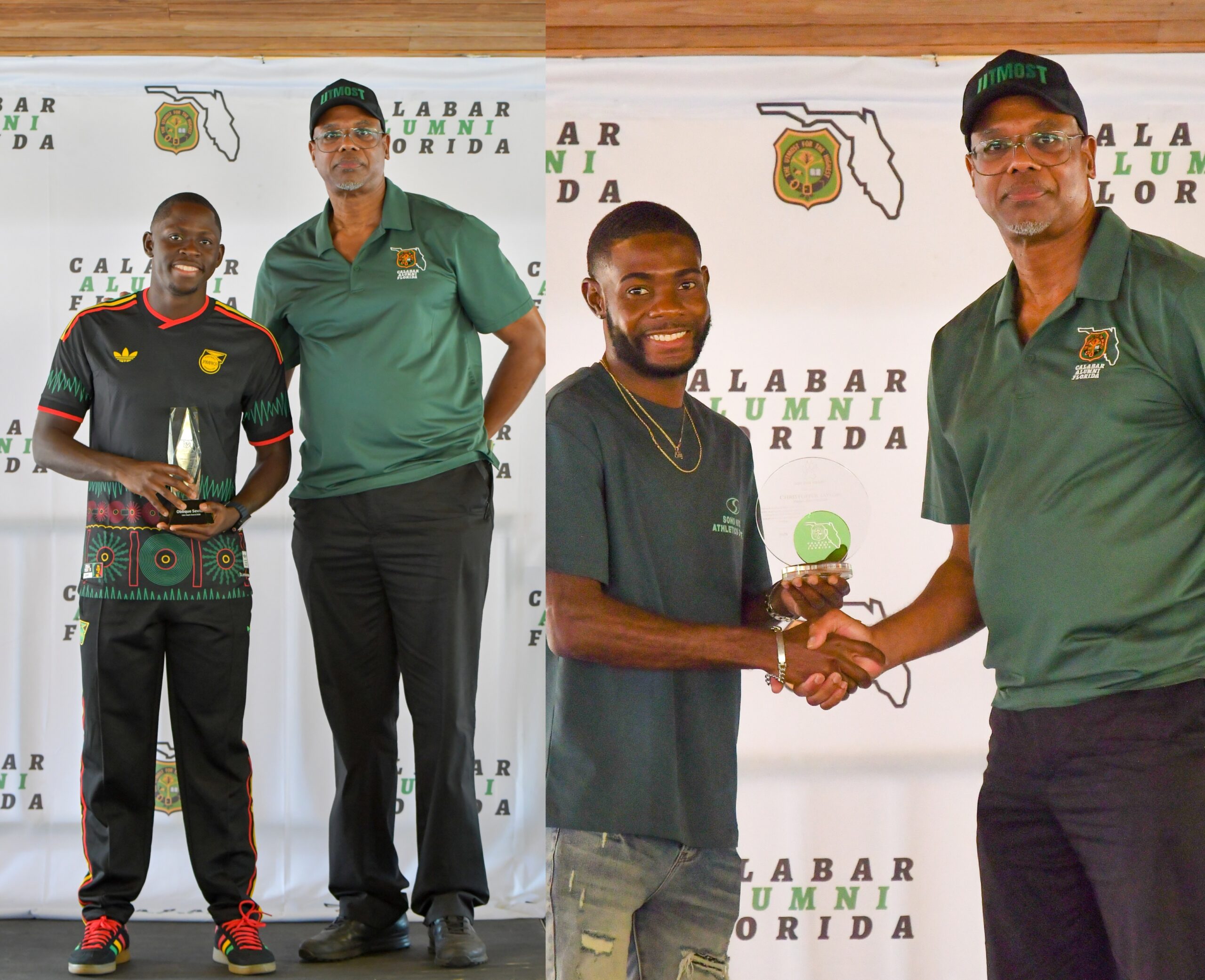 World champion Oblique Seville and Christopher Taylor honored by Calabar alumni in South Florida