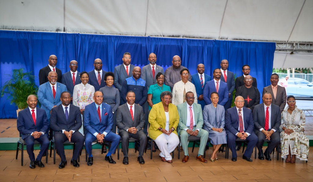 Mottley swears in 25 ministers, introduces restructured Cabinet for new term