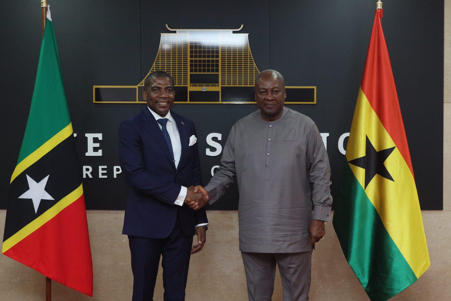 St Kitts and Nevis PM visits Ghana, signs agreements on visas, labour and political cooperation