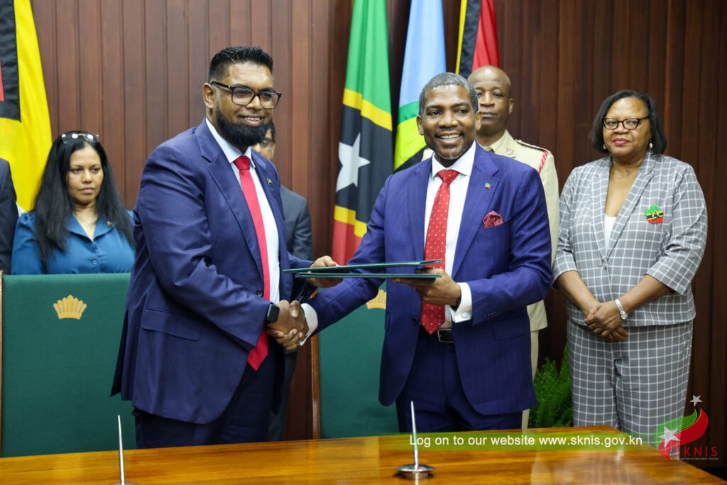 Saint Kitts and Nevis, Guyana ink key agreements to boost agriculture, security, and digital governance