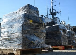 US Coast Guard offloads over $53M in cocaine seized in Caribbean Sea