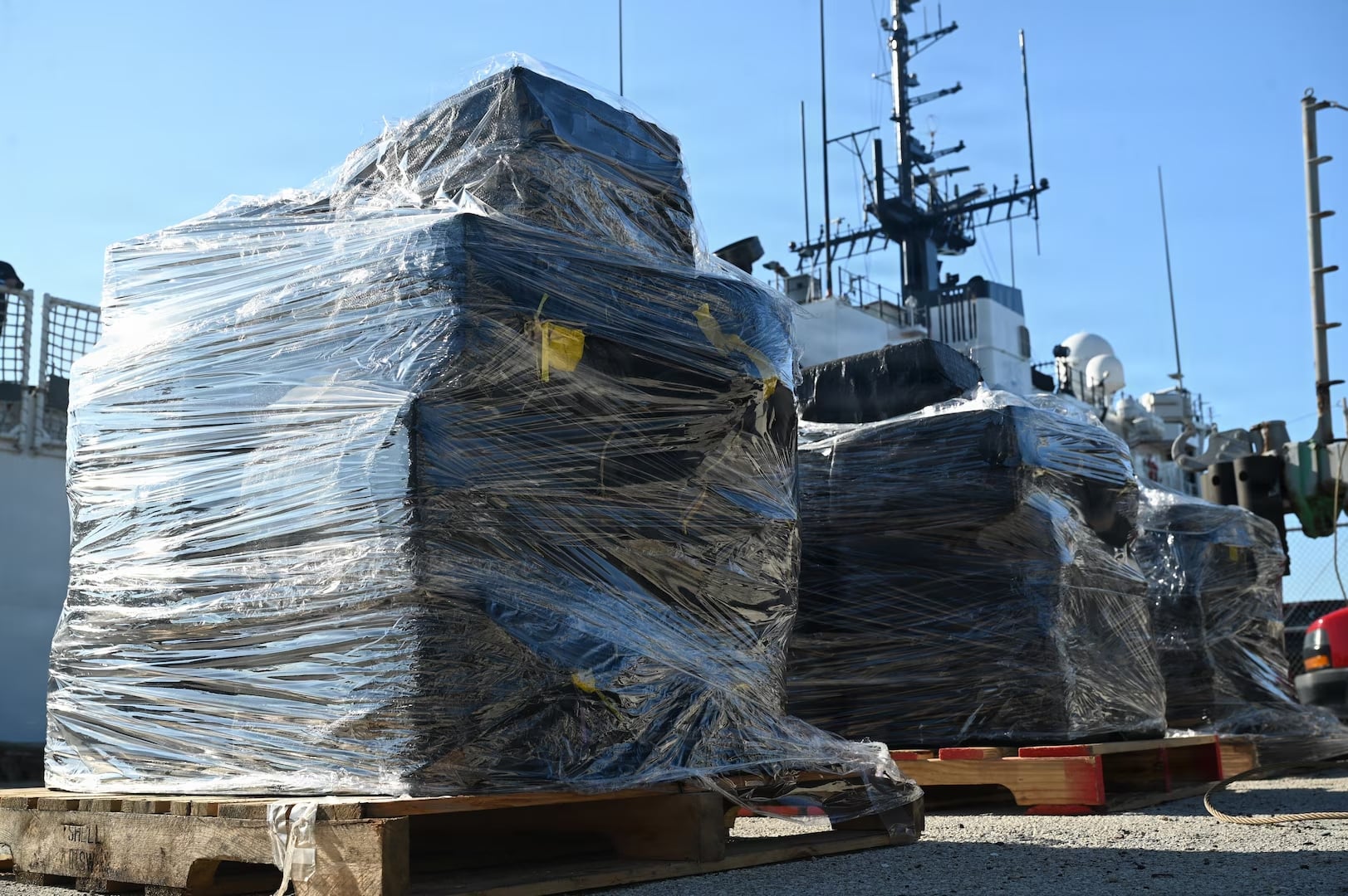 US Coast Guard offloads over $53M in cocaine seized in Caribbean Sea