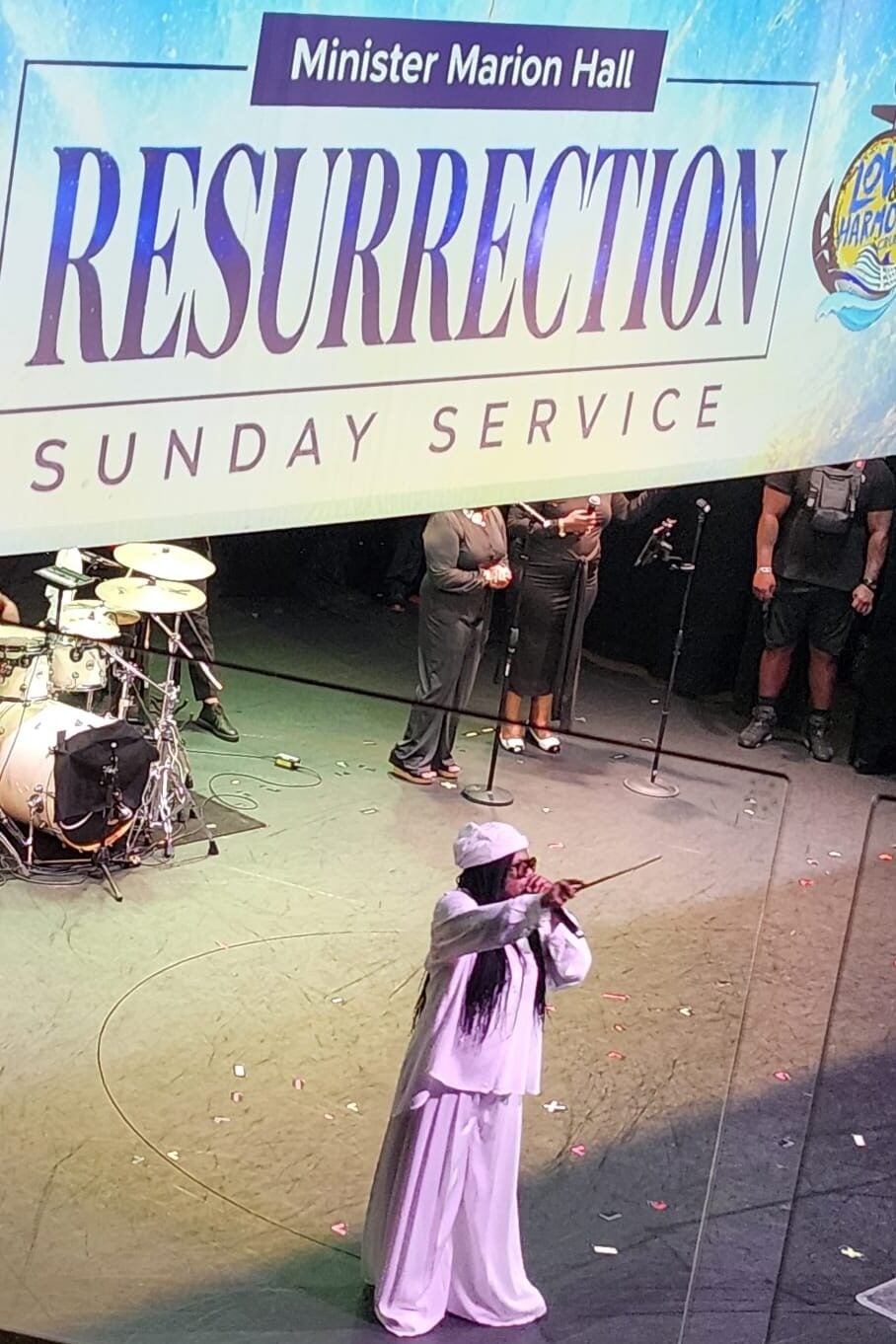 Minister Marion Hall baptizes five at sea on Love & Harmony Cruise