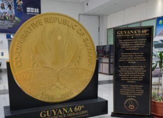 Guyana unveils first locally minted Independence gold medallion