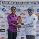 Aliana McMaster Ladies winner Matirx shoot 2025 with Matthew Sale 1