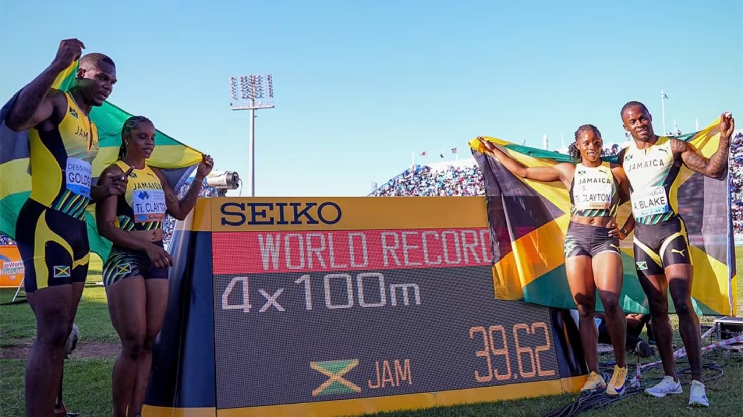 Jamaica shatters history in Botswana with first-ever sub-40 mixed relay