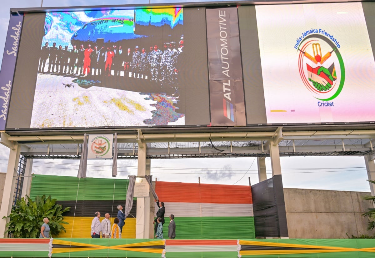 India and Jamaica strengthen ties with Sabina Park scoreboard gift